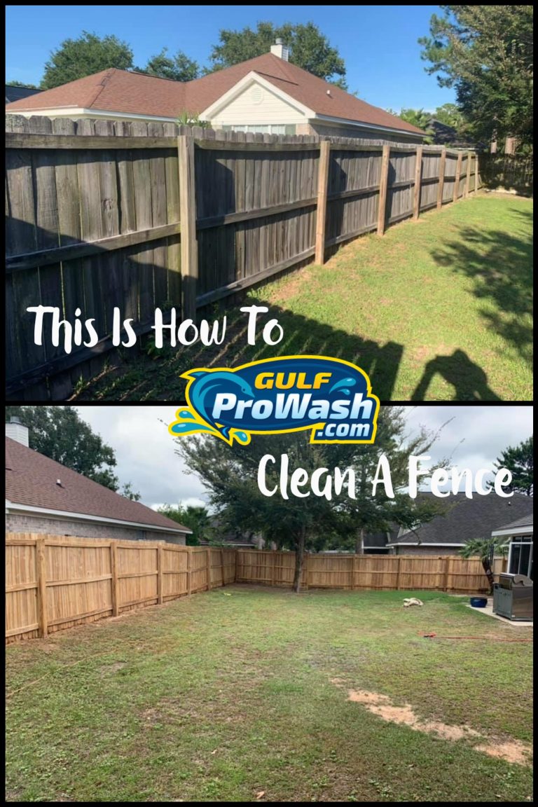 Gulf Pro Wash pressure washed this fence