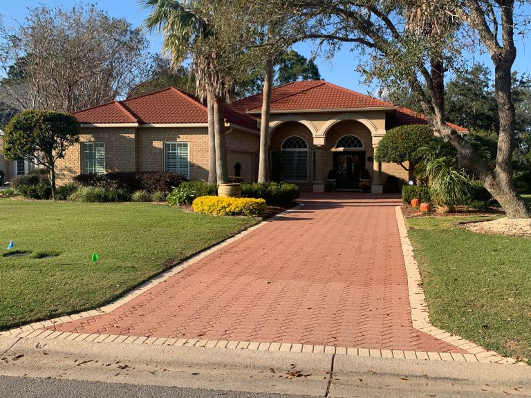 Gulf Pro Wash cleaned the roof, house, and pavers.