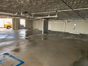 Cleaning a parking garage in Orange Beach