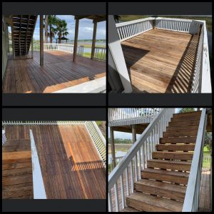 Gulf Pro Wash pressure washing a deck in Gulf Shores