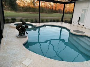 Cleaning a pool deck in Gulf Shores