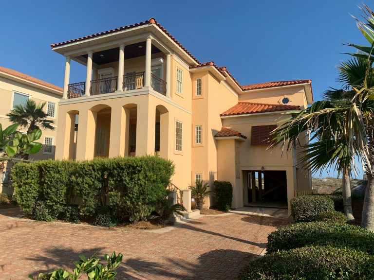 Pressure Washing a beach house