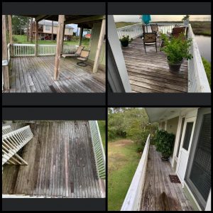 Gulf Pro Wash pressure washing a deck in Gulf Shores