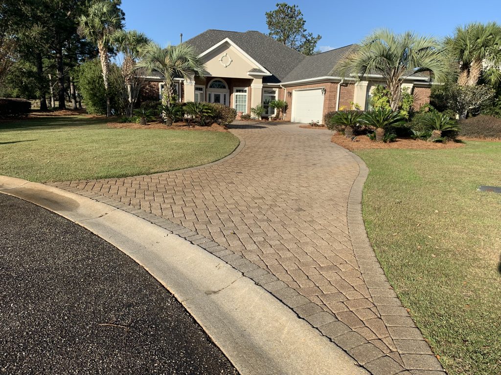 Pressure washing pavers in Gulf Shores